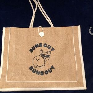 *Brand new Suns Out Buns Out Canvas Beach Bag*
